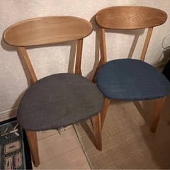 ダイニングテーブル、椅子2つの画像