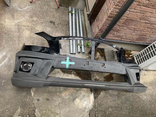 Y51 KNY51 KY51 フーガ 前期 純正フロントバンパー 黒 H-style 新品フロントリップ付き 加工ベース