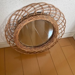 ラタンミラー　美品の画像
