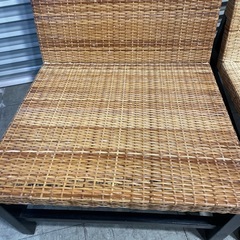 ラタン 椅子 ローチェア 木製 アジアンデザイン イスの画像