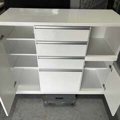 モダン キッチンカウンター、キッチンボード、幅120cm Used/美品の画像
