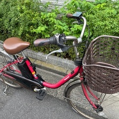 東京23区配達無料🌈新基準 Panasonic パナソニック ビビ　13.2Ah リチウム 電動自転車中古　1888の画像