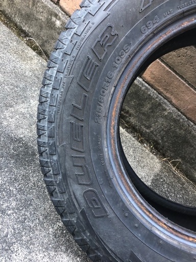 ジムニーなどに215/80R16 4本セットブリヂストン　DUELER A/T 中古バリ山