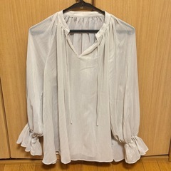 ハクプリントブラウス(ベージュ)の画像