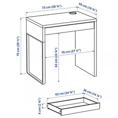 ドレッサー　化粧台　デスク　学習机　机　仕事デスクIKEA　MICKE ミッケ　の画像