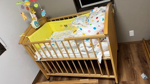 ミキハウス　ベビーベッド　マットレス　防水シーツ　布団　MIKI HOUSE