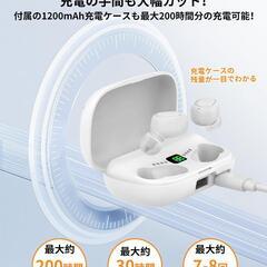 集音器 高齢者 補聴器 4段階音量調整 充電式 耳穴型 軽量 簡単操作 白の画像