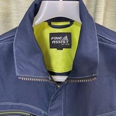 ファインアシスト　制電3Dカット長袖ジャンパー　L 作業着 長袖ブルゾン ジャケット 作業服 ワークマン　ネイビー　紺の画像