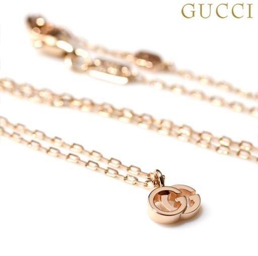 GUCCI グッチ ネックレス ダブルＧ チェーン ペンダント K18 ローズゴールド 新品同様　正規直営店　687118 J8500