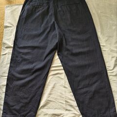 濃紺・無印良品・ ワイドストレート・デニム・パンツ ・ウエスト・サイズ・96㎝の画像