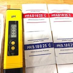 水質測定 高精度 ペン型デジタルpHメーター測定器 校正パウダー付きの画像