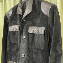 ディアスキン　レザーコート　チェスターコート　 本革 レザージャケット ブラック アウター レザー ジャケット 黒の画像