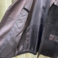 ディアスキン　レザーコート　チェスターコート　 本革 レザージャケット ブラック アウター レザー ジャケット 黒の画像