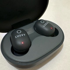 LUSVY ワイヤレスイヤフォン グレー ラスヴィBEANSブラックビーンズの画像