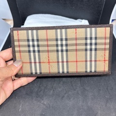 美品　Burberrys　お札いれ　財布　ノバチェック　ホースロゴ　レザーケースの画像