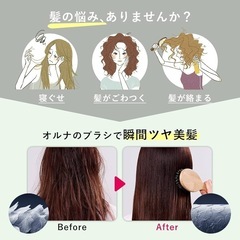 新品【極上シルク髪】オルナ オーガニック ヘアブラシ 豚毛 レディース ツヤ髪の画像