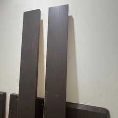 ベッド　すのこ　脚付き　ブラウン　木目　木製　セミダブルの画像