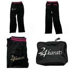 186000 24Karats　セットアップ　★美品★ ブラック　ピンク ベロア レディース [0000000001752]の画像