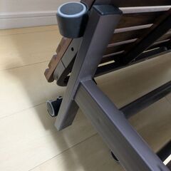 折りたたみシングルベッド(木製すのこタイプ)の画像
