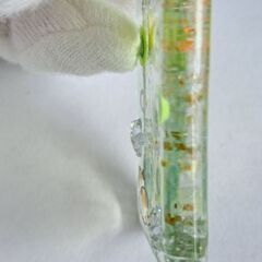 猫とレモンとキウイ　ハンドメイド　レジンキーホルダーの画像