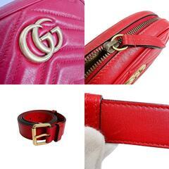 グッチ 476434 ボディバッグ レッド  GUCCI GGマーモントの画像