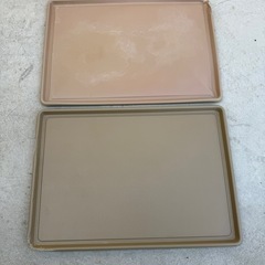 蛍光灯と大きなとトレイの画像