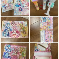 【おもちゃまとめ売り】プリキュア　グッズ　パズル　ぬいぐるみ　衣装　絵本　図鑑　シールの画像