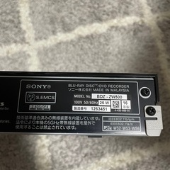 ジャンク　SONY ブルーレイレコーダーの画像
