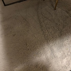 ニトリ うさぎファーラグマット 大きめサイズ グレー カーペットの画像