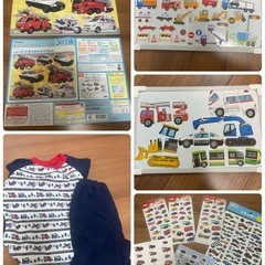 【おもちゃまとめ売り】乗り物　車　トミカ　TOMICA グッズ　パズル　絵本　シール　パジャマ　マグネット遊びの画像
