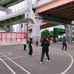 公園でストリートバスケ⛹️‍♂️