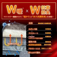 お決まりです　5日午後10時半　未使用　130X190CM グレー 1.5畳「Ｗ暖W抗菌・吸光発熱・TEIJIN中綿入り」 ラグマットの画像