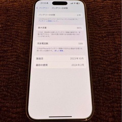 iPhone15pro 1TB /バッテリー最大容量86％ 美品】iPhone15pro 1TB / バッテリー容量86%