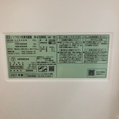 冷蔵庫　2021年式の画像
