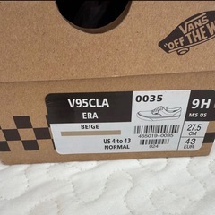 VANS V95CLA ERA 27.5cm ベージュ スニーカーの画像
