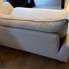 【無料】2人掛けソファー（グレー／布製）美品・1年半使用✨の画像