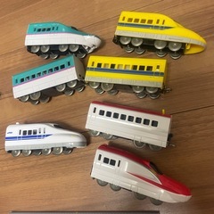 【おもちゃまとめ売り】ダイソー　プチ電車シリーズ　線路　レール　新幹線　マグネット遊び　プラレールの画像