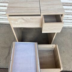 ドレッサーテーブル　スツール付　ナチュラルの画像