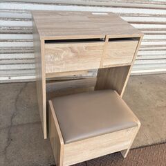 ドレッサーテーブル　スツール付　ナチュラルの画像