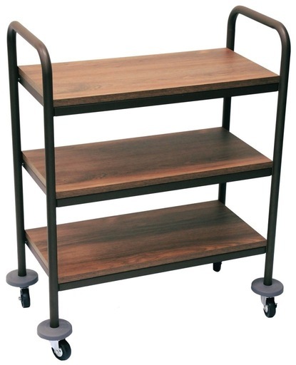 【新品未開封】EBM木目調ビュッフェサービスワゴン