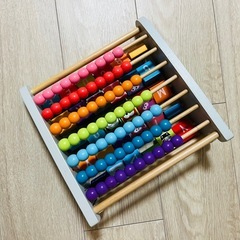 jadore 知恵玩具　アルファベットと動物　パズル　ジャドール　玉そろばん　木製　おもちゃの画像