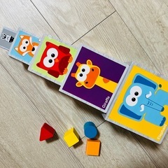 ジャドール　知恵玩具　型はめ　タワー　ブロック　積み木　　木製　の画像
