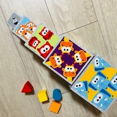ジャドール　知恵玩具　型はめ　タワー　ブロック　積み木　　木製　の画像