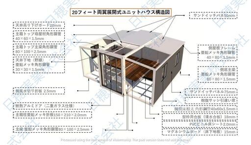 30FT1寝室1リビング１キッチン１浴室付きコンテナユニットプレハブハウス事務所仮設住宅店舗職員寮高度カスタム高品質断熱半日設置移動