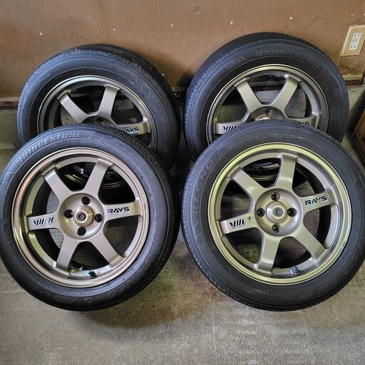 【交渉中】レイズTE37鍛造アルミホイール　タイヤはおまけです。