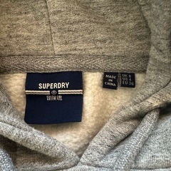 Superdry グレー フード付きパーカー UK 8の画像