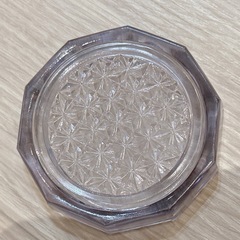 和骨董　和ガラス　ガラスコースター　アクセサリートレイ　3枚　昭和レトロの画像
