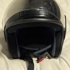 バイク ヘルメット ジェットヘルメット 黒の画像
