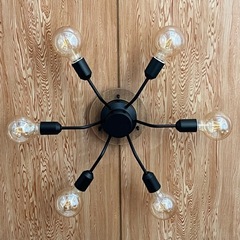 インダストリアル風 LED照明 電球色 調光の画像
