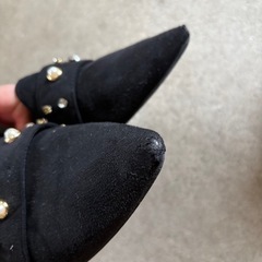 スウェード　パンプスの画像